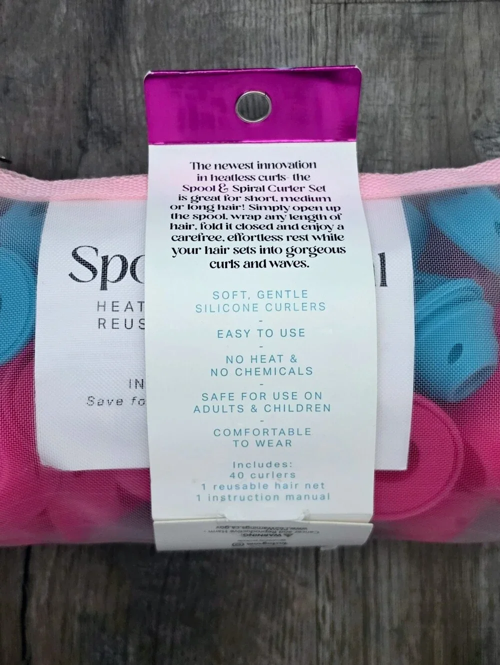 NIP Spool & Spiral Heatless Curler Set & Bag